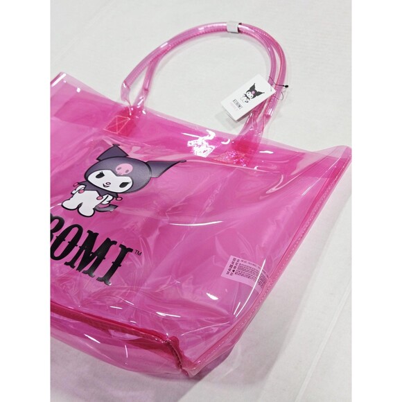 Kuromi Tote Bag Womens Pink PVC Forever 21 Sanrio Collab Transparent Purse New - Picture 3 of 8